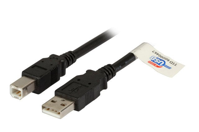 Efb Usb2.0 Anschlusscable A-B,St.-St.,1.8m,Schwarz,Premium