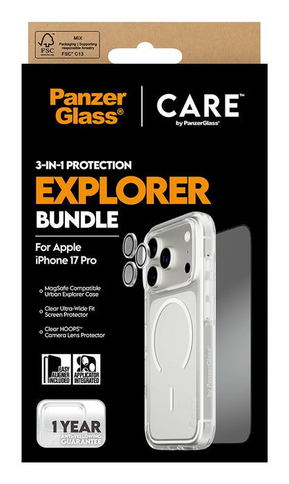 EAN 5715685027390 - PanzerGlass ® | CARE by ® 3-in-1 Flagship Explorer Bundle iPhone 17 Pro Protector de pantalla Apple 1 pie imagen 4
