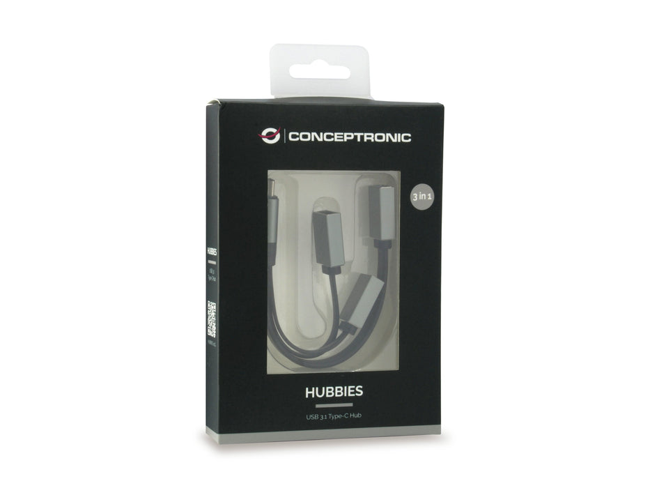EAN 4015867205082 - Conceptronic HUBBIES01G hub de interfaz USB 3.2 Gen 2 (3.1 Gen 2) Type-C 5000 Mbit/s Gris imagen 3