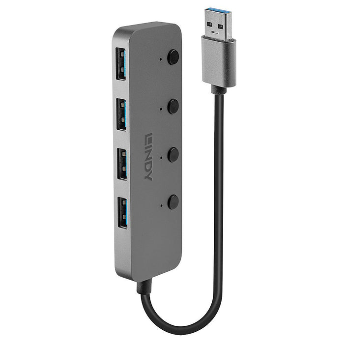 EAN 4002888433099 - Lindy 43309 hub de interfaz USB 3.2 Gen 1 (3.1 Gen 1) Type-A 5 Mbit/s Gris imagen 1