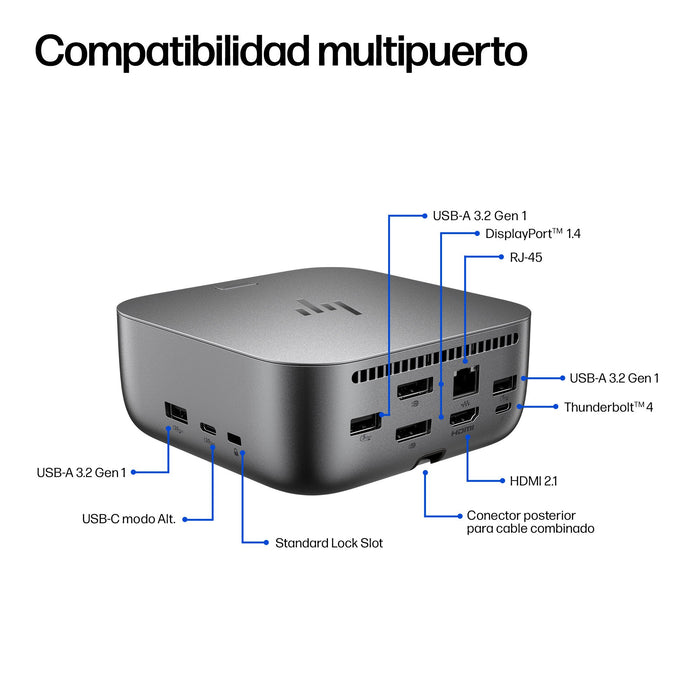 EAN 0198415233042 - HP Thunderbolt 4 100W G6 Dock Alámbrico Gris imagen 5