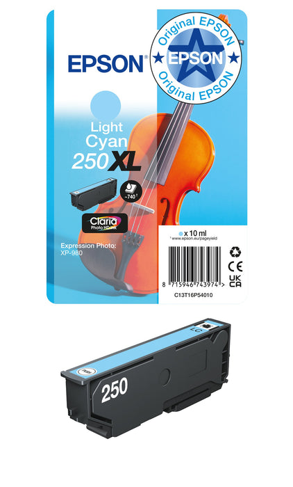 EAN 8715946743912 - Epson 250XL Violin Claria Photo HD cartucho de tinta 1 pieza(s) Original High (L) Yield imagen 3