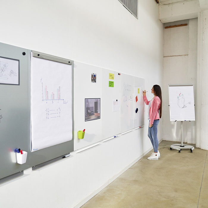 Rocada Visualline - Whiteboard - Apto Para Montaje En Pared - 550 X 750 Mm - Lacado Acero - Magnético - Blanco Señal (Ral 9003)