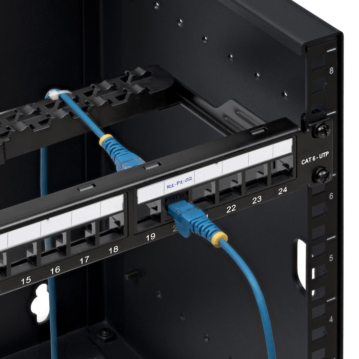 Startech.Com Startech - Patch Panel - Apto Para Montaje En Pared, Rack Montable - Cat 5e/6 - Utp - Negro - 1u - 48.3 Cm (19")