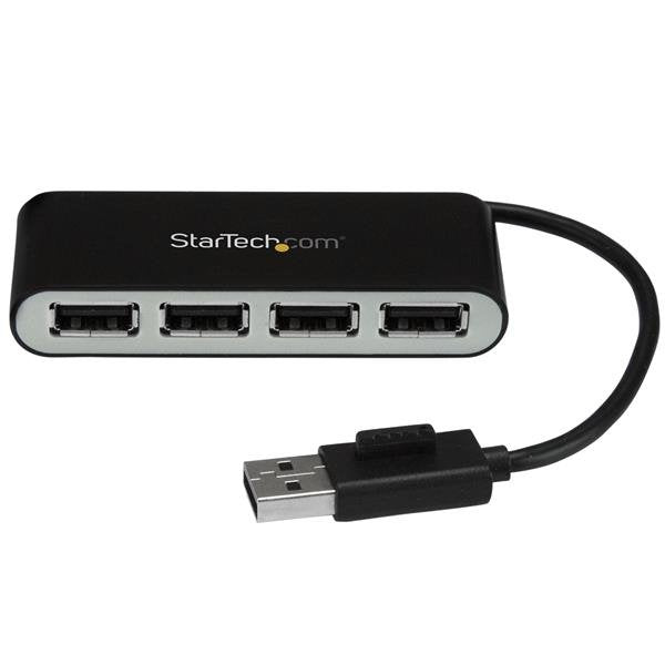 Startech.Com Concentrador Ladrón Usb 2.0 De 4 Puertos Con Cable Integrado Hub Portátil Usb 2.0 De 4 Puertos Alimentado Por El Bus Hub 4 X Usb 2.0 Sobremesa