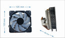 EAN 8716309123914 - Gembird CPU-HURACAN-ARGB-X140 sistema de refrigeración para ordenador Procesador Refrigerador de aire 12  imagen 6