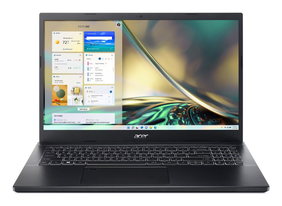Notebook Gaming Aspire 7 A715-76g-5303 I5-12450h, 15.6 Fhd, 16gb, 512gb Ssd, Geforce Rtx 3050 4gb, Noos, Negro