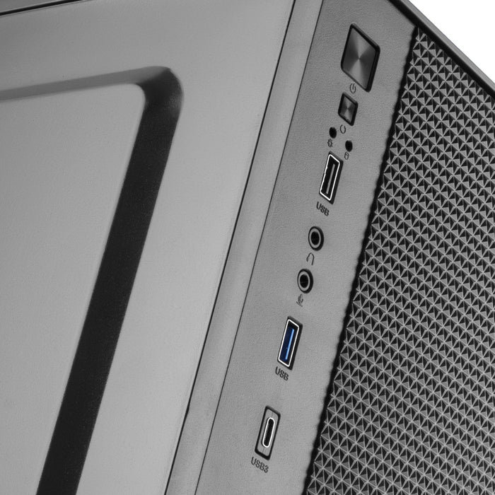 Caja Micro Atx Tacens Anima Ac7500 Con Fuente 500w Frontal 3d Disipador Max 140mm Gpu Max 250mm Negr