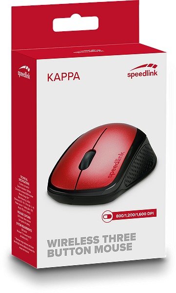 Speedlink Kappa Ratón Oficina Mano Derecha Rf Inalámbrico Óptico 1600 Dpi