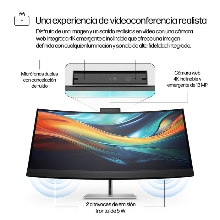 EAN 5715063476673 - HP Series 7 Pro 740pm pantalla para PC 100,8 cm (39.7") 5120 x 2160 Pixeles WUHD LCD Gris imagen 8