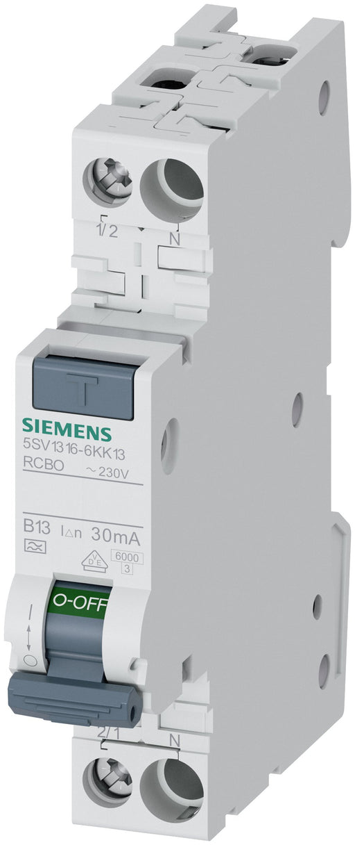 EAN 4001869557762 - Siemens 5SV13166KK13 FI-Schutzschalter/Leitungsschutzschalter 2polig 13 A 0.03 A 230 V imagen 1