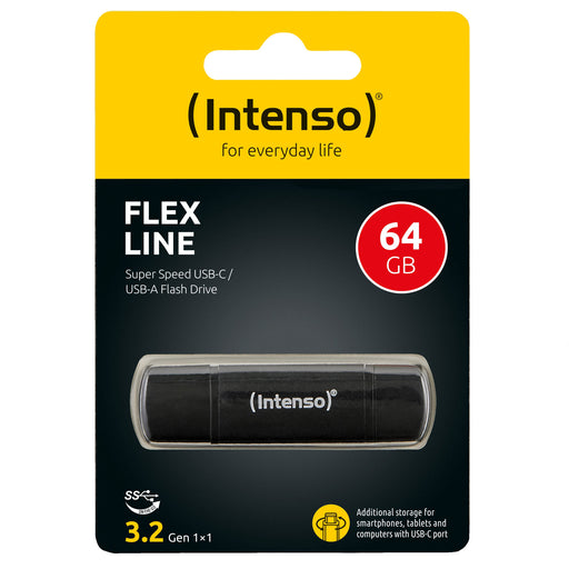 EAN 4034303037957 - Intenso 3544490 unidad flash USB 64 GB USB Type-A / USB Type-C 3.2 Gen 1 (3.1 Gen 1) Negro imagen 2