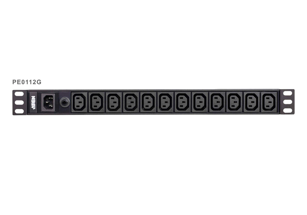 Regleta Aluminio Rack 19" 12xc-13,  Entrada C14 3 Metros 10a 1u Aten