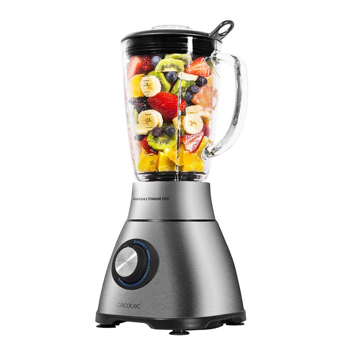 EAN 8435484041003 - Cecotec Power Black Titanium 1800 Batidora de vaso 1800 W Negro, Acero inoxidable imagen 1