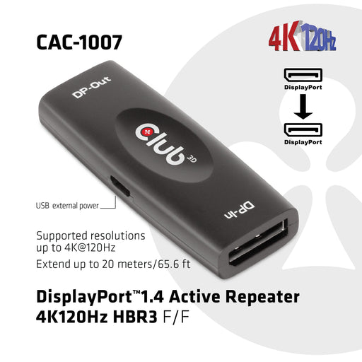 EAN 8719214471590 - CLUB3D CAC-1007 cambiador de género para cable DisplayPort Negro imagen 2