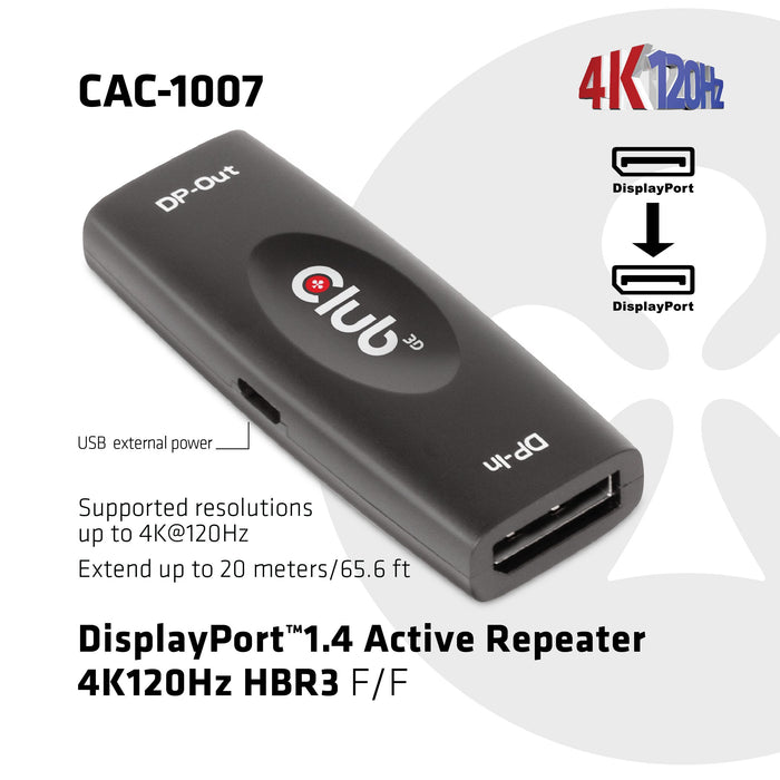 EAN 8719214471590 - CLUB3D CAC-1007 cambiador de género para cable DisplayPort Negro imagen 2