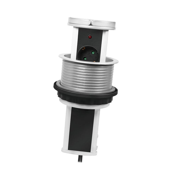 Regleta De Mesa Retractil 3 Tomas 1.8m Logilink Pl Schukox3/Ã 10cm Lps235a
