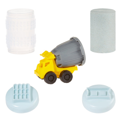 EAN 0035051532934 - MGA Entertainment Wonder Factory Never Dry Sand Construction Trucks - Blue + Cement Mixer imagen 1