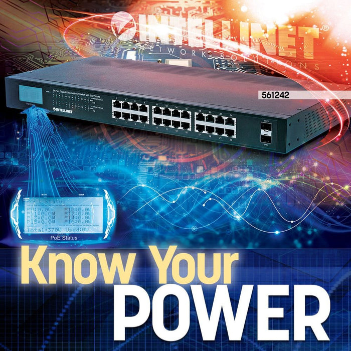 EAN 0766623561242 - Intellinet 561242 switch No administrado Gigabit Ethernet (10/100/1000) Energía sobre Ethernet (PoE) 1U N imagen 2
