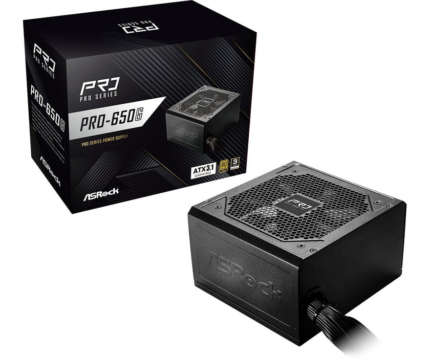 Fuentes De Alimentación Asrock Pro Series Pro-650g 650w Atx 80+ Gold Negro  90-Uxr065-Gneaa2