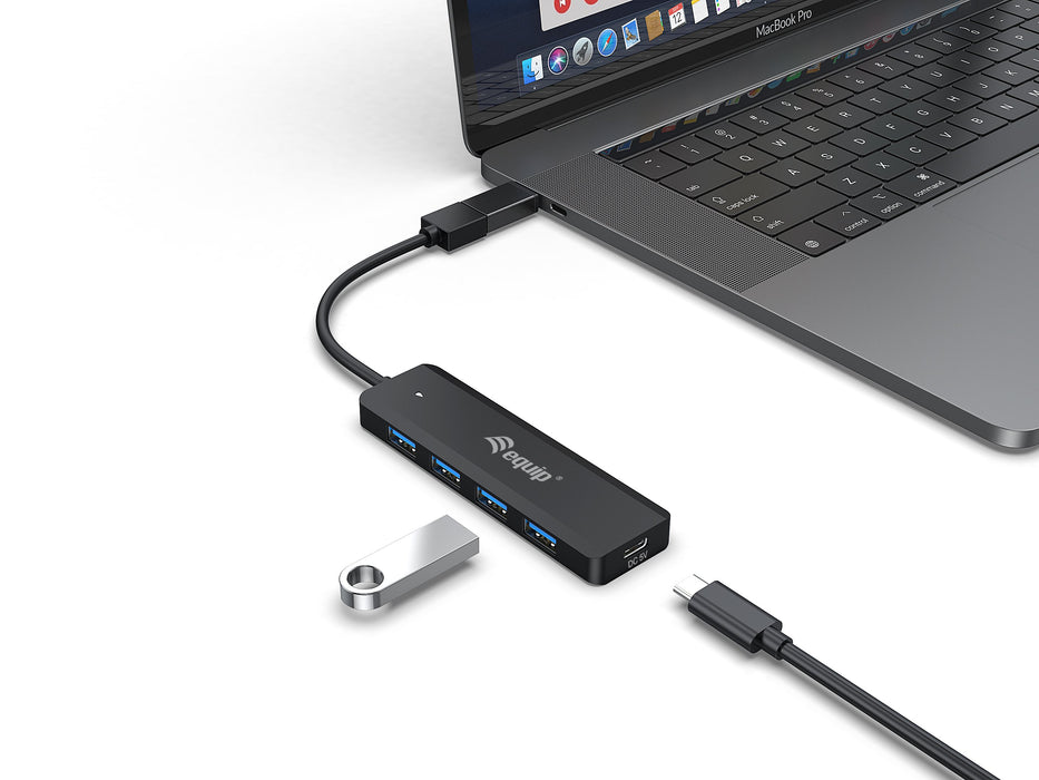 EAN 4015867229446 - Equip 128959 hub de interfaz USB 3.2 Gen 1 (3.1 Gen 1) Type-A 5000 Mbit/s Negro imagen 3