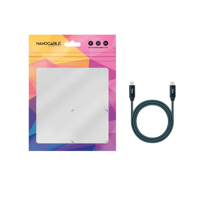 EAN 8433281012813 - Nanocable 10.01.4301-L150-COMB cable USB USB4 Gen 2x2 1,5 m USB C Verde azulado, Negro, Gris imagen 4