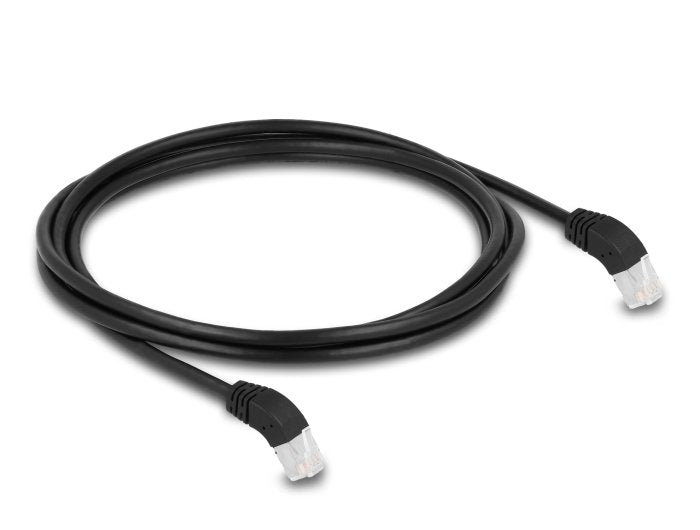 Delock  80276 Rj45 Cable De Red Cat.6a S/Ftp 45° Nach Unten Angular 2 M Negro