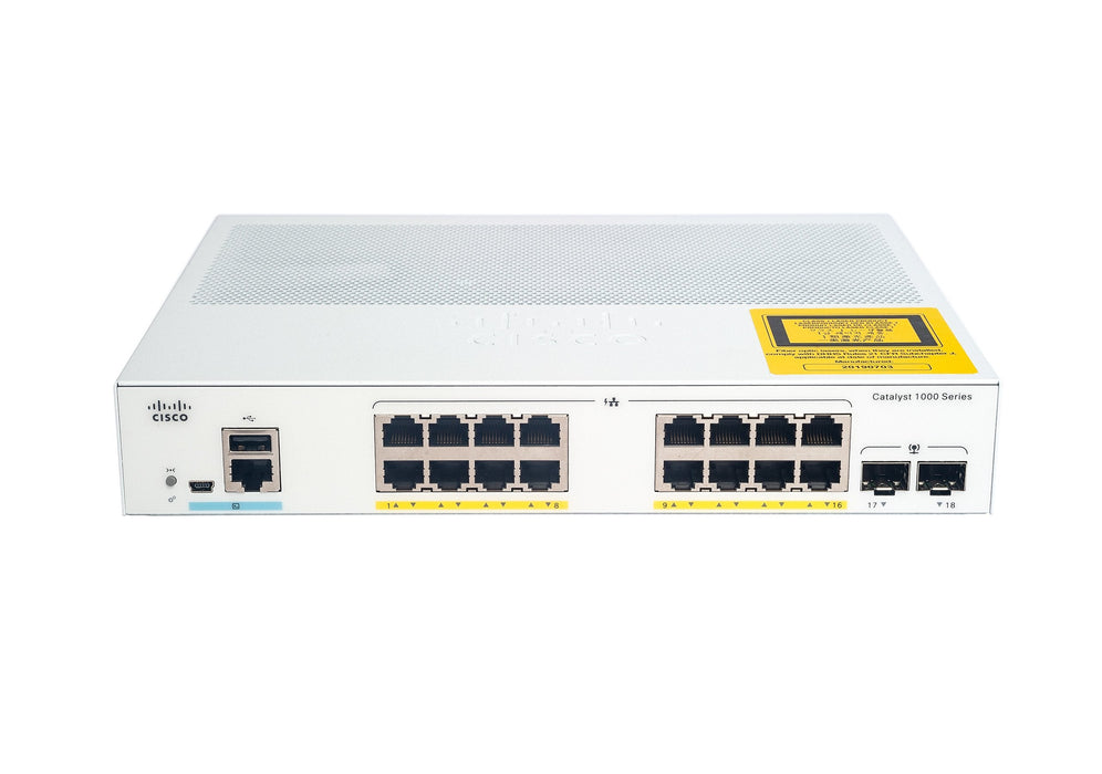 Cisco Catalyst C1000-16p-E-2g-L Switch Gestionado L2 Gigabit Ethernet (10/100/1000) Energía Sobre Ethernet (Poe) Gris