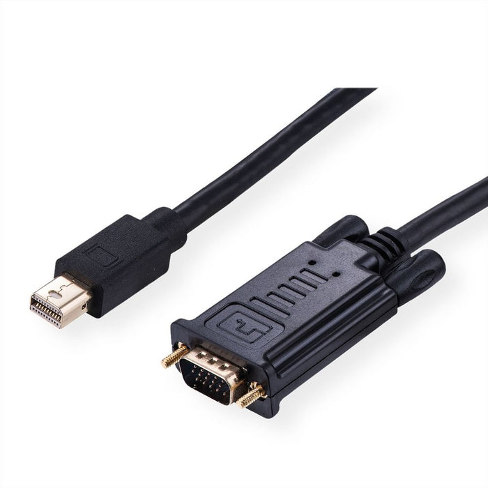EAN 7630049617407 - ROLINE 11.04.5977 adaptador de cable de vídeo 2 m VGA (D-Sub) Mini DisplayPort Negro imagen 2
