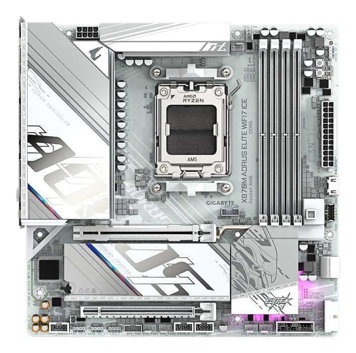 Placa Base Gigabyte X870m Aorus Elite Wifi7 Ice X870,Am5,Atx,Dd X870m A Elite Wf7 Ice  X870m A Elite Wf7 Ice