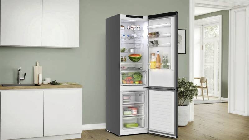 Bosch Home Kgn39ocaf Series 4, Colección De Acero Inoxidable De Combinación De Enfriamiento/Congelador (Oscuro), Colección Verde Kgn39ocaf