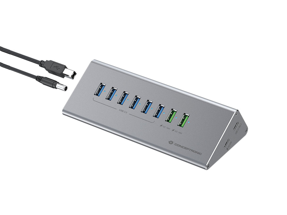 EAN 4015867234389 - Conceptronic HUBBIES18G hub de interfaz USB 3.2 Gen 1 (3.1 Gen 1) Type-B 5000 Mbit/s Gris imagen 7