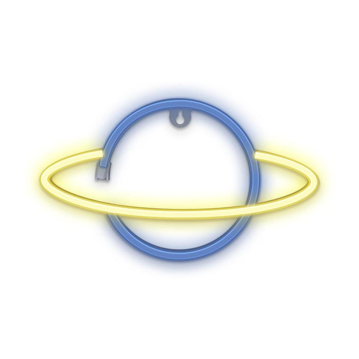 EAN 5900495956170 - Forever Light Neon LED Light SATURN yellow blue Bat + USB FLNE11 Figura iluminada decorativa imagen 1