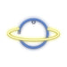EAN 5900495956170 - Forever Light Neon LED Light SATURN yellow blue Bat + USB FLNE11 Figura iluminada decorativa imagen 1