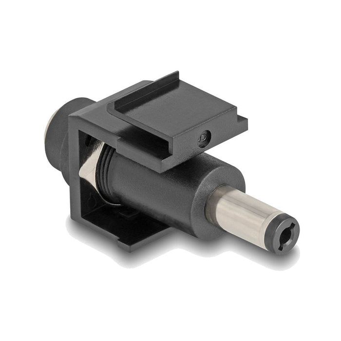 Delock 84164 Módulo Keystone Dc 5,5 X 2,5 Mm Hembra A Cc 5,5 X 2,1 Mm Macho Negro