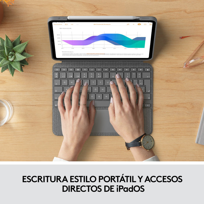 EAN 5099206095250 - Logitech 920-010145 teclado para móvil QWERTY Español Smart Connector Gris imagen 16