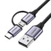 EAN 6957303838752 - Ugreen US177 cable USB USB 2.0 1 m USB A USB C/Micro-USB B 0,48 Gbit/s Negro, Gris imagen 1