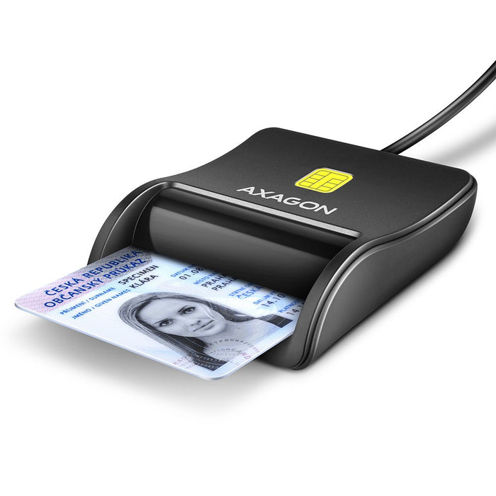 EAN 8595247906915 - Axagon CRE-SM3N USB Smart card Flat lector de tarjeta inteligente Interior USB 2.0 Negro imagen 1