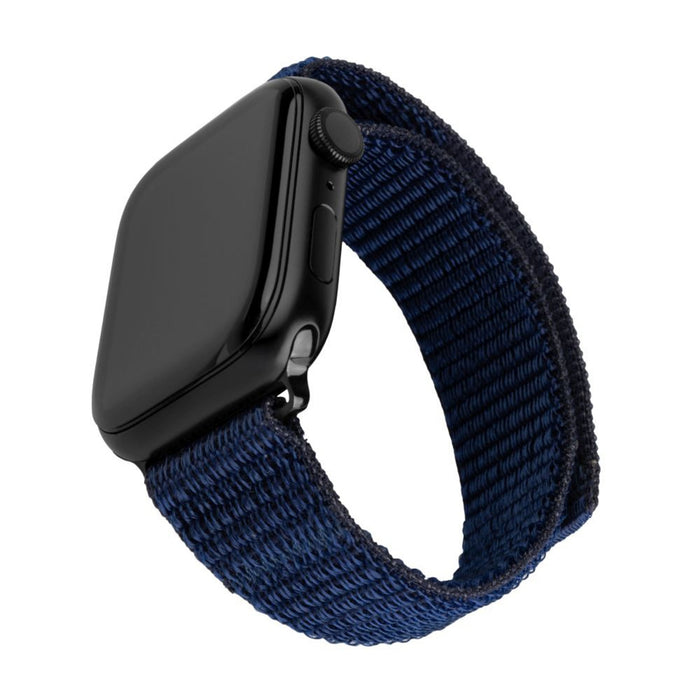 Fixed Nylon Sporty Strap For Apple Watch 42 44 45mm, Dark Blue
