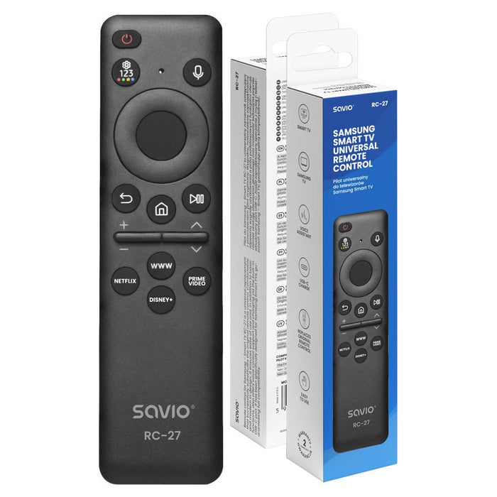 Savio Rc-27 Mando A Distancia Universal/De Repuesto Para Tv Samsung  Smart Tv
