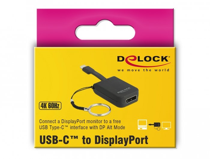 Delock 63940 Adaptador Usb Type-C  Para Displayport (Modo Dp Alt) 4k 60 Hz - Llavero