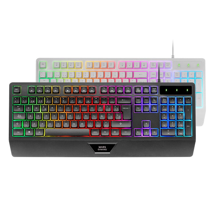 Teclado Mars Gaming Mk124pt H-Mech Frgb Rainbow Portugues Color Blanco