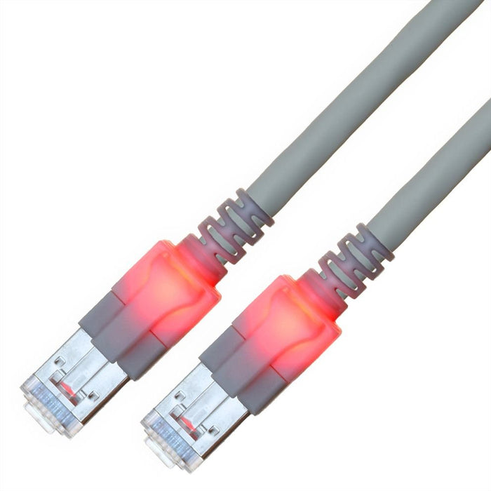 Easylan Dualboot Led Cable De Red Rj45 S Ftp Cat.6 (Class E), Mit Sacon Stecker, Lsoh, Grau, 3 M