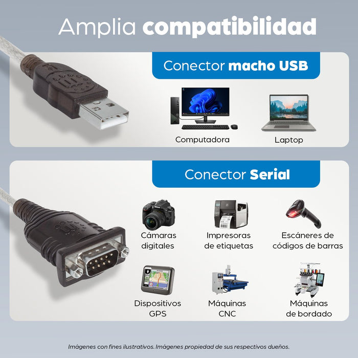 EAN 0766623151849 - Manhattan 151849 cable de serie Negro 1,8 m Serial/COM/RS232/DB9 imagen 6