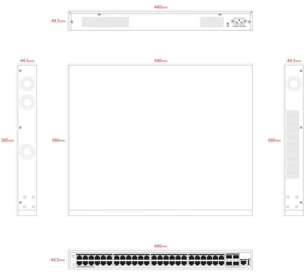 EAN 5715063507780 - Ernitec ELECTRA-M248-1GB-800W switch imagen 2