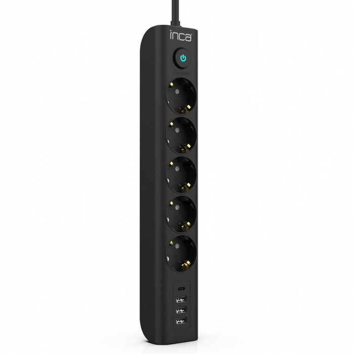 EAN 8681949014178 - Inca IPW-44TU limitador de tensión Negro 5 salidas AC 230 V 1,5 m imagen 4