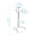EAN 8433281007444 - TooQ FS1870M-B soporte para pantalla de señalización 94 cm (37") Negro, Plata imagen 11