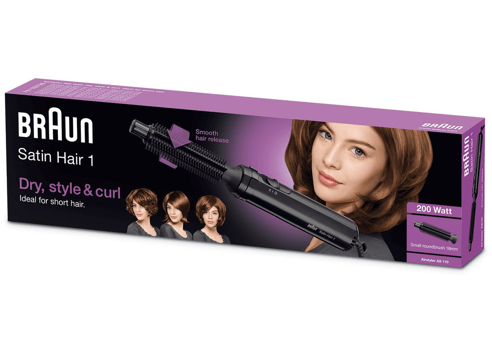 EAN 3030050182460 - Braun Satin Hair 1 AS110 Cepillo de aire caliente Caliente Negro 200 W 2 m imagen 6