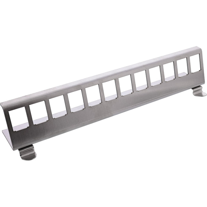Inline® Keystone Mounting For Din Rail, 12-Port, Metal