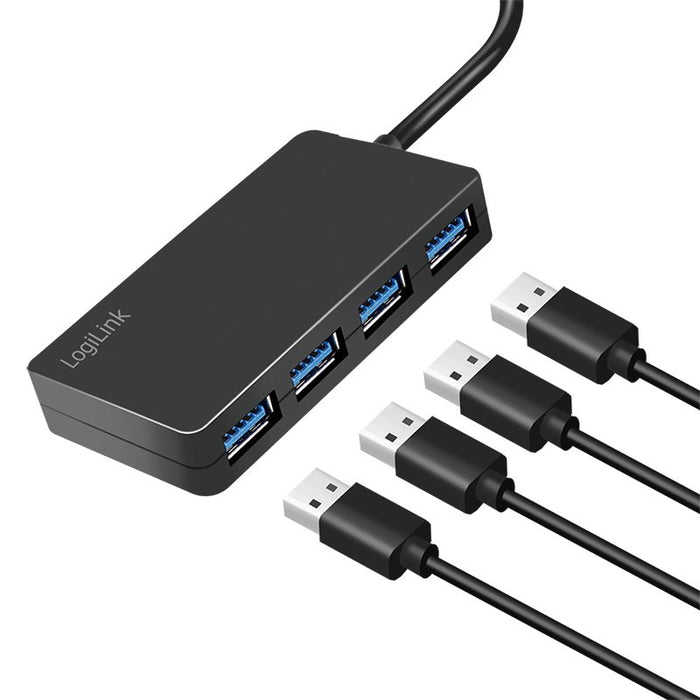 EAN 4052792067866 - LogiLink UA0396 hub de interfaz USB 3.2 Gen 1 (3.1 Gen 1) Type-A 5000 Mbit/s Negro imagen 3